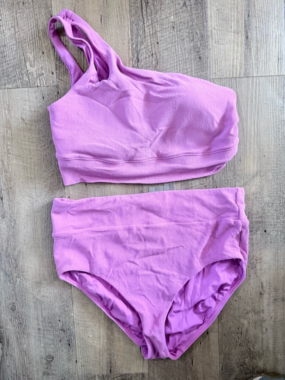 CALIA by Carrie Underwood Lilac One-Shoulder Bikini Set